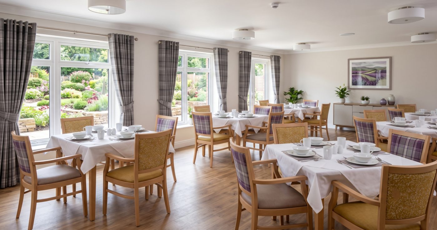 Fourier bio-composite tableware in a care-home dining setting