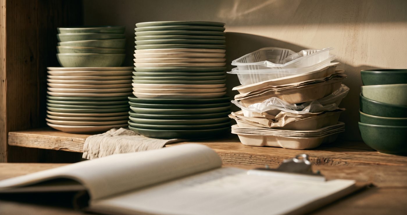 A canteen service line at a busy contract-catering site