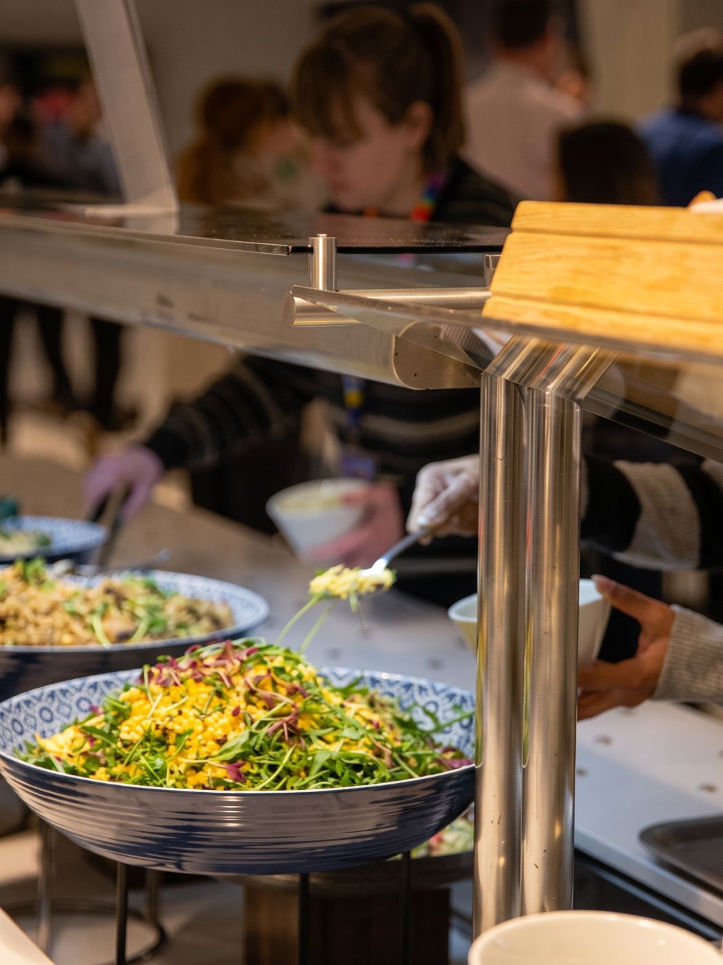 A contract catering service line