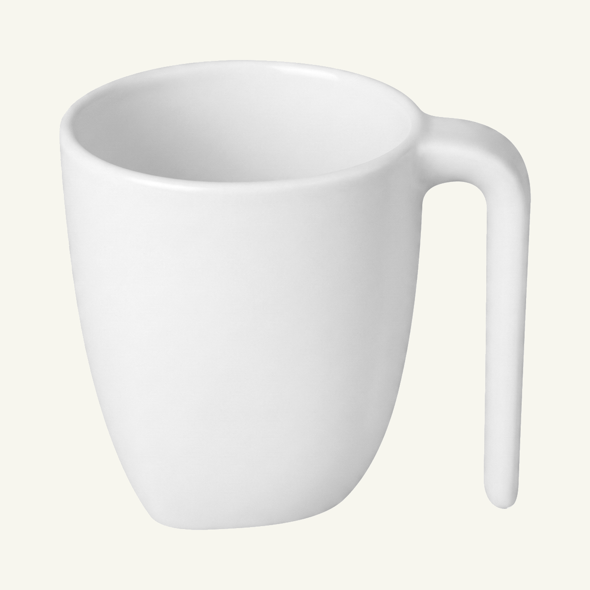 Fourier long handle mug Ø80 × 90 mm in white, item code F08901