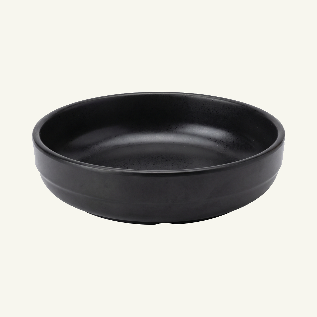 Fourier low bowl Ø175 × 45 mm in matte black speckle, item code F24902