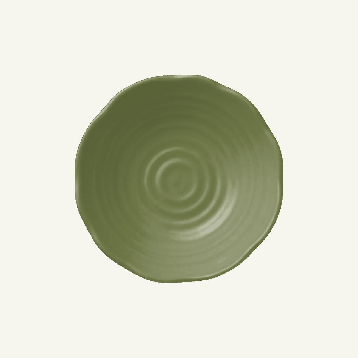 Round scalloped plate
